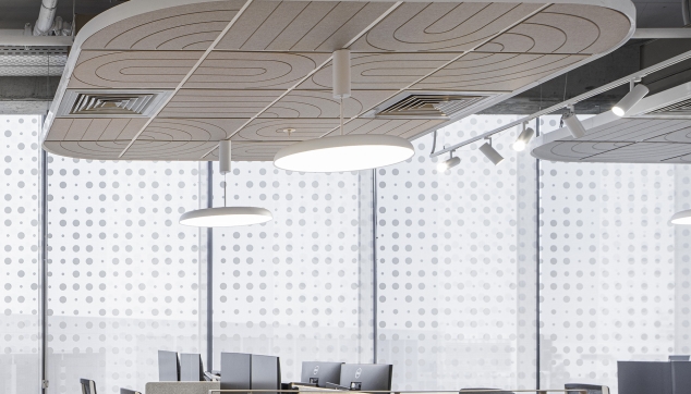 תקרת פוליאסטר חצי שקועה - echoshape